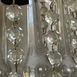 Murano glass and gold metal pendant light