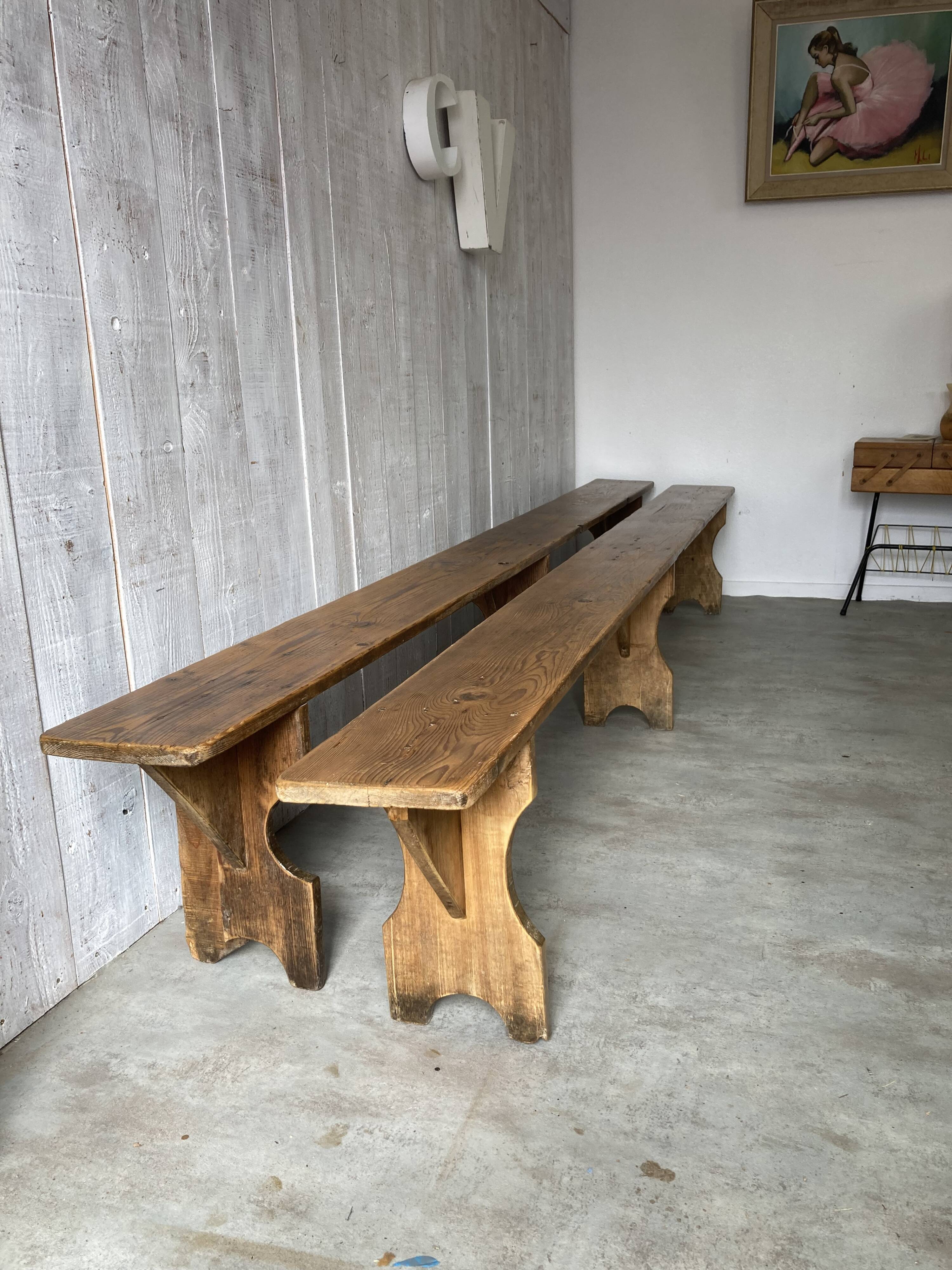Paire de bancs campagnards 300cm