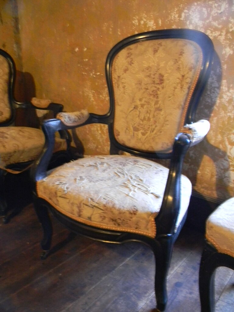 Bench and chairs style Napoleon III