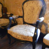 Bench and chairs style Napoleon III