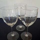 3 old guilloche glasses from the 20s