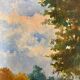 Huile sur bois vintage