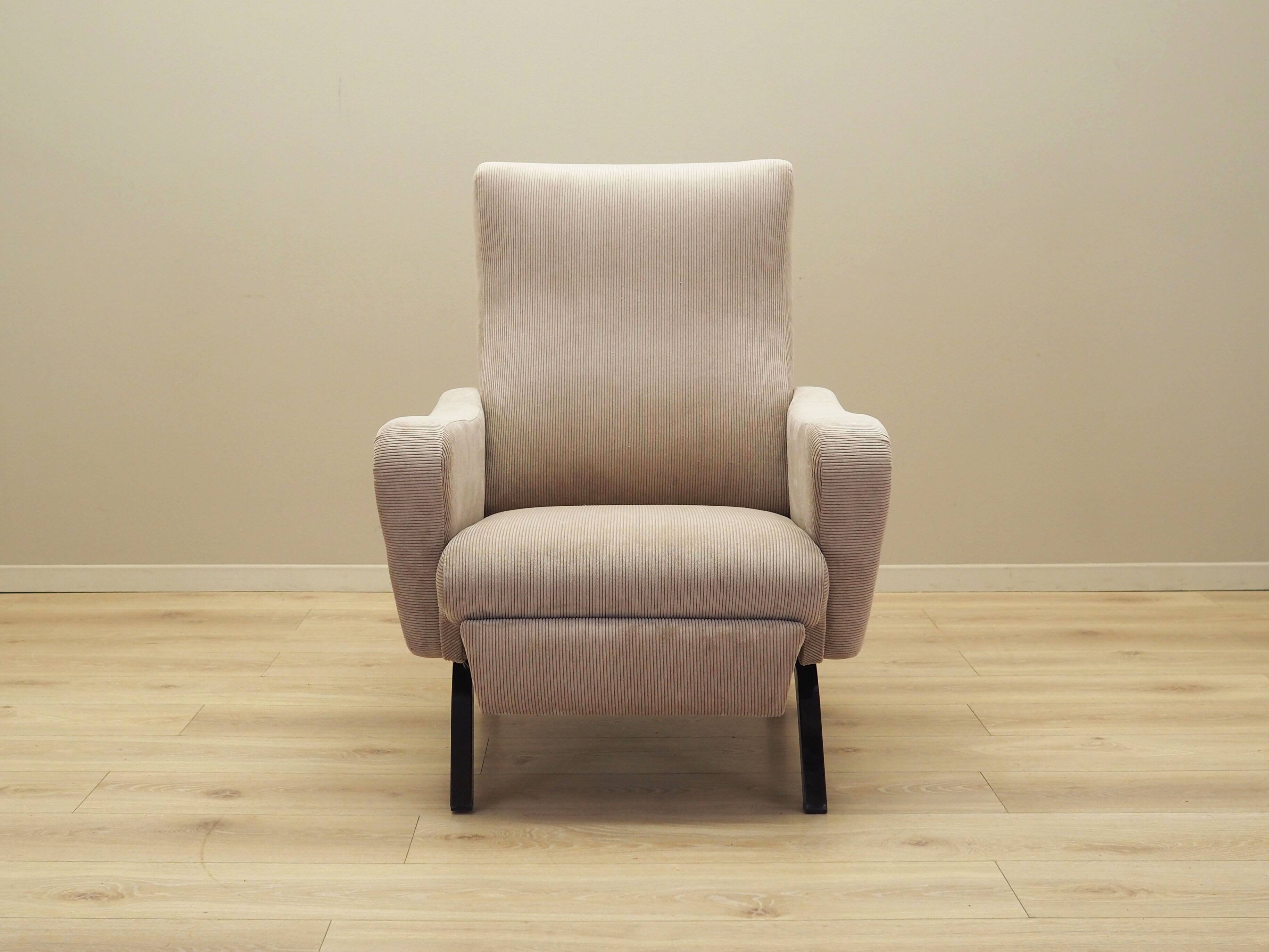 Adjustable armchair, Italian design, 1970s, production: Italy