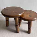Wooden tripod stools