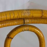 Funky set of five 60s bamboo chairs