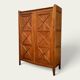 Vintage solid oak cross-braced wardrobe 1940