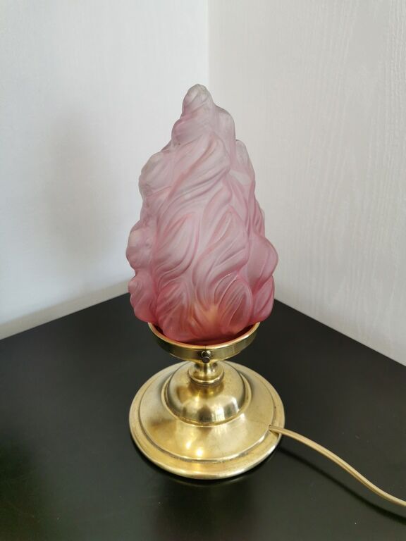 Art Deco table lamp "pink flame"