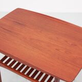 Scandinavian side table in solid teak