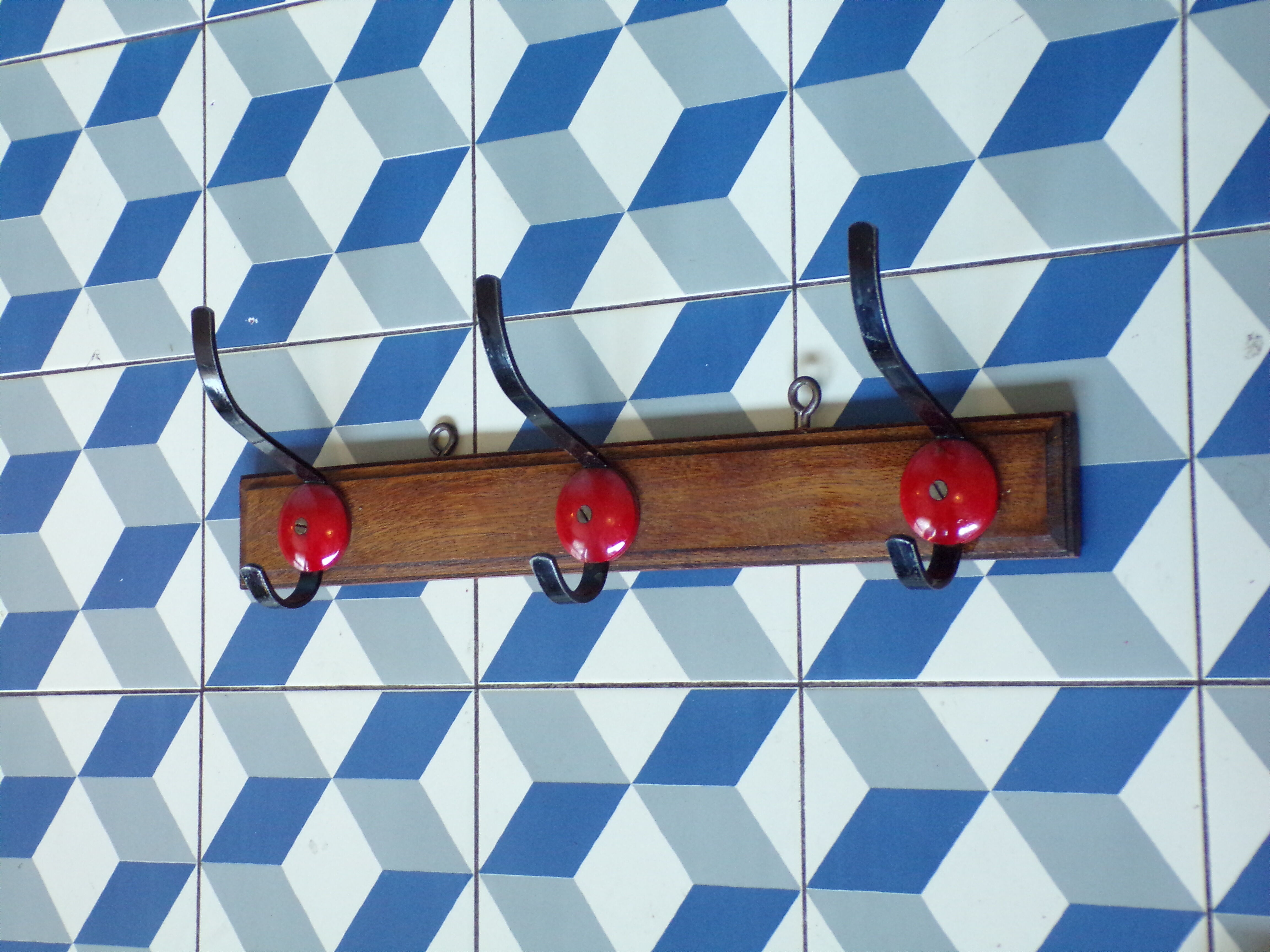 Vintage coat rack 3 hooks