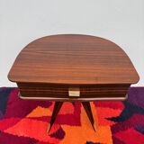 1950s half-moon tripod bedside table