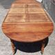 Extendable round table (with extensions and flaps), cherry wood.