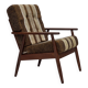 1970s, Danish armchair, teak wood, furniture wool fabric.