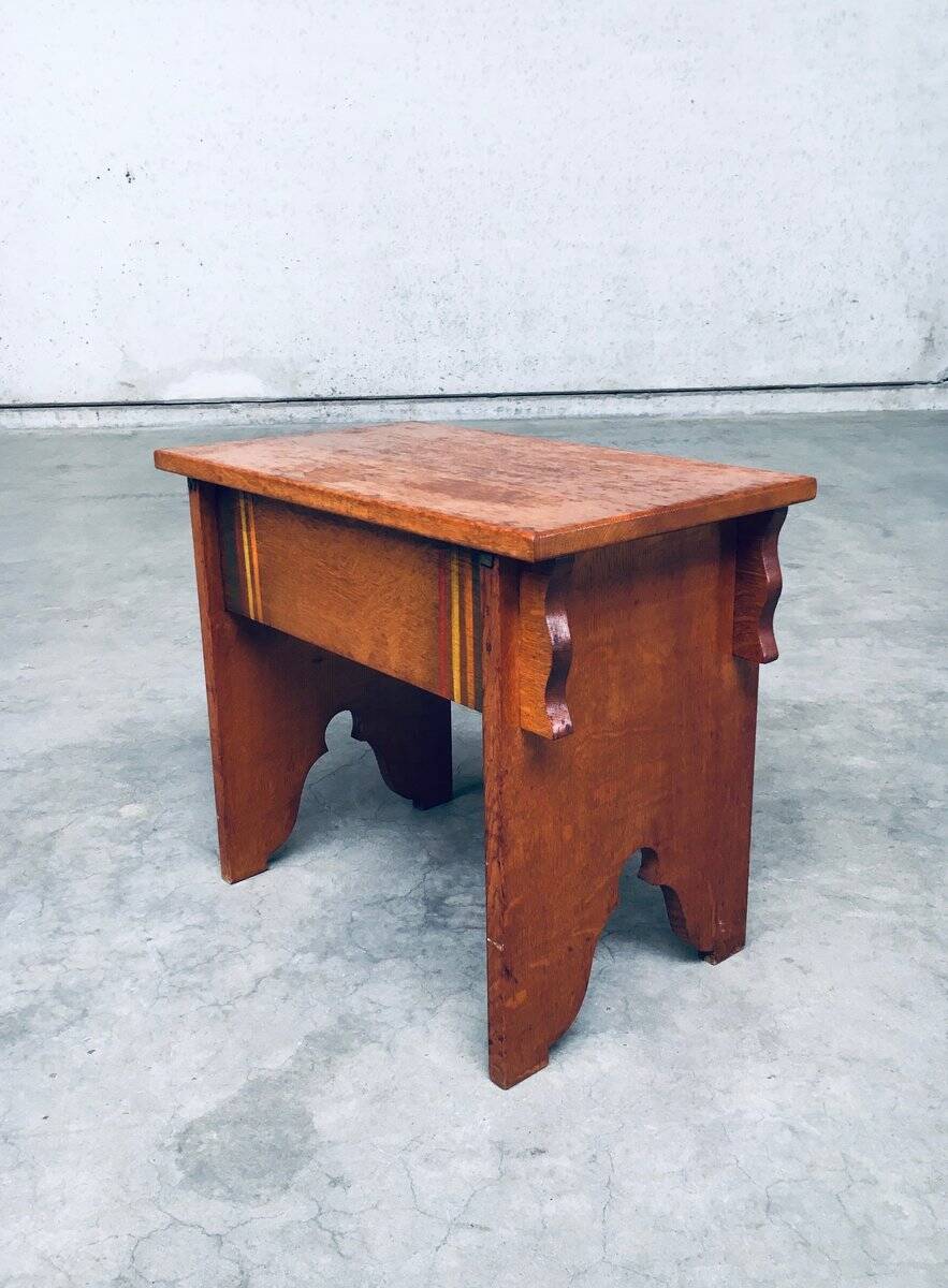Amsterdam School Side Table, Netherlands, 1920s