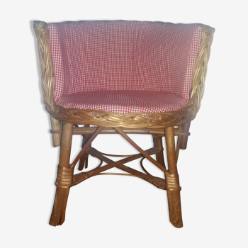 Rattan and wicker child chair