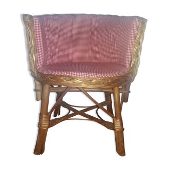 Rattan and wicker child chair