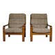 Teak Highback Lounge Chairs by L. Olsen & Søn, Set of 2, Denmark, 1960s