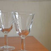 Lot de 7 verres à pied motif herbes folles
