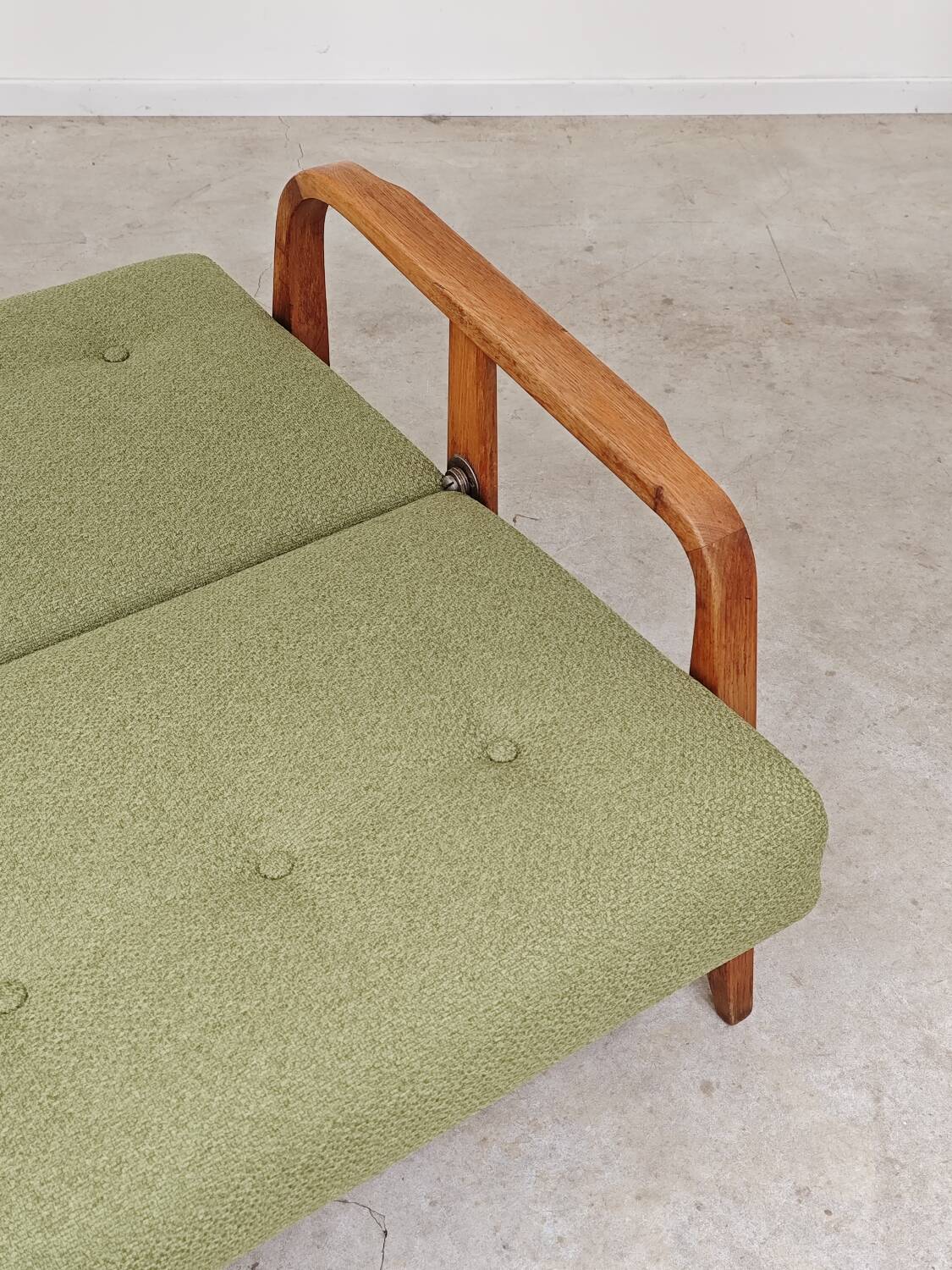 Green Banquette Daybed from Czechoslovakia 1960
