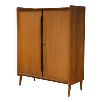 Oak wardrobe by Roger Landault 1960s
