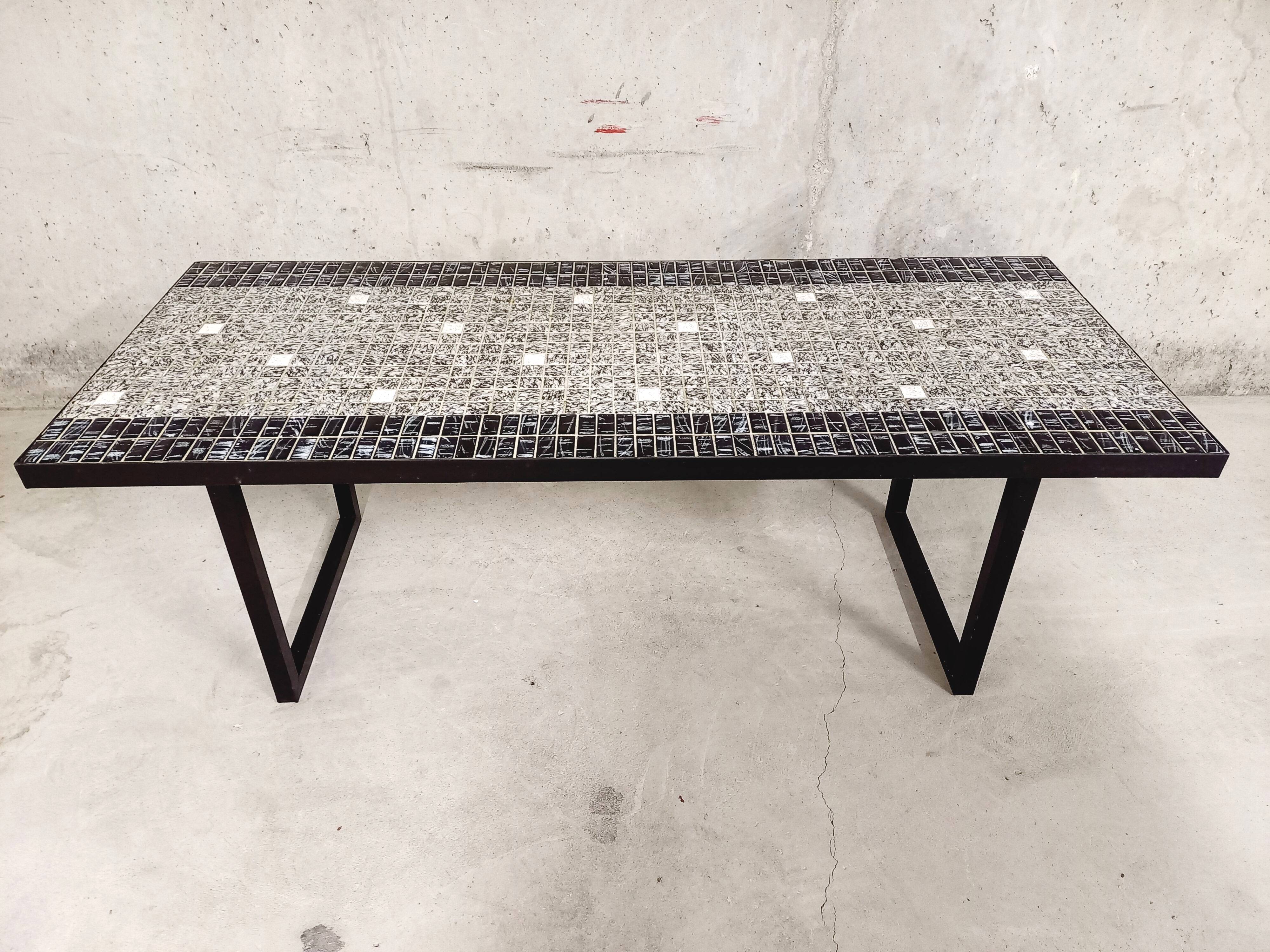 Table basse pieds traîneau vintage années 60