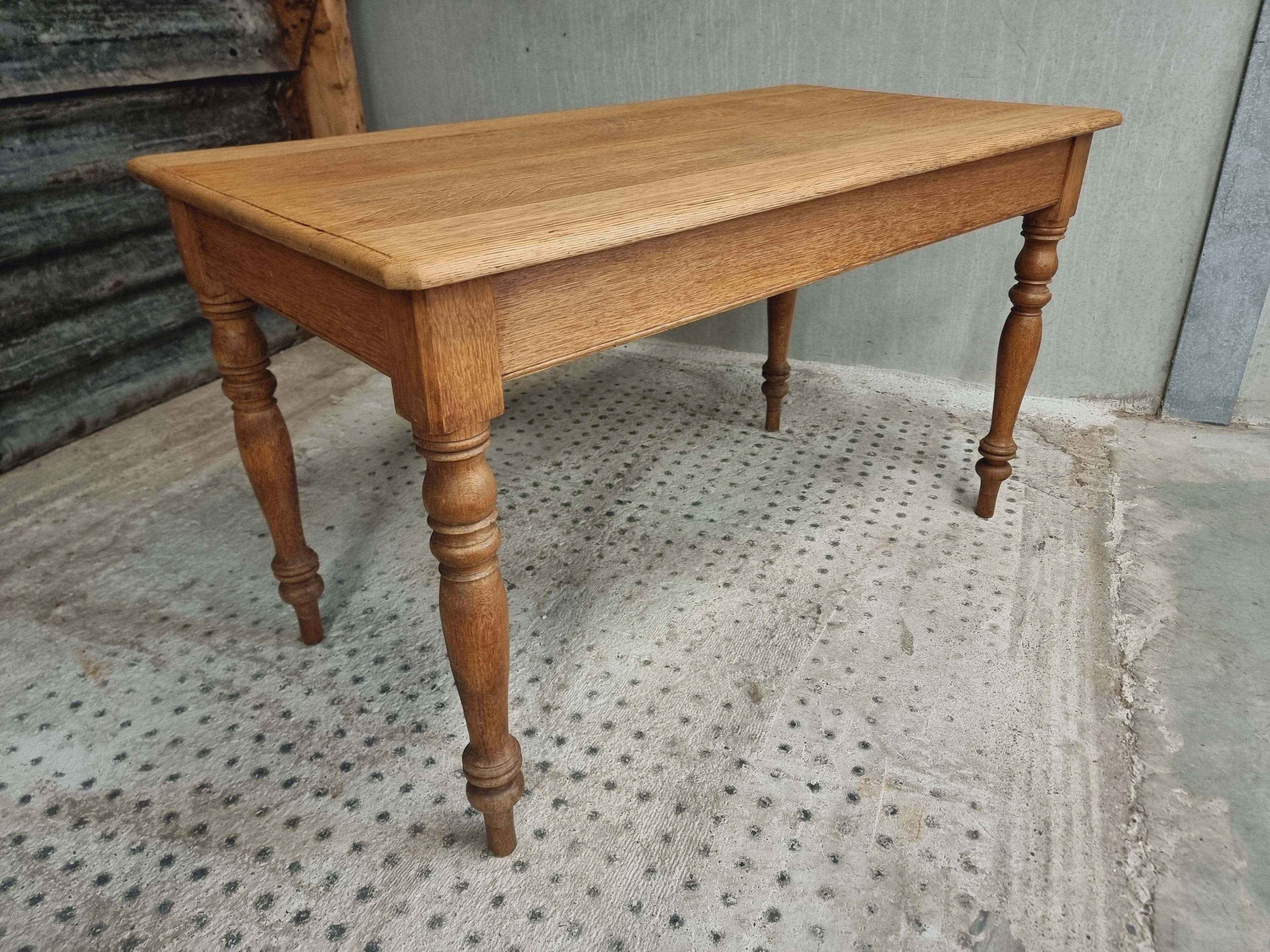 Antique oak table dining table kitchen table 69 x 130 cm
