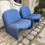 Pair of "Alki" armchairs by Giancarlo Piretti, Castelli edition, distributed by Artifot, circa 1970