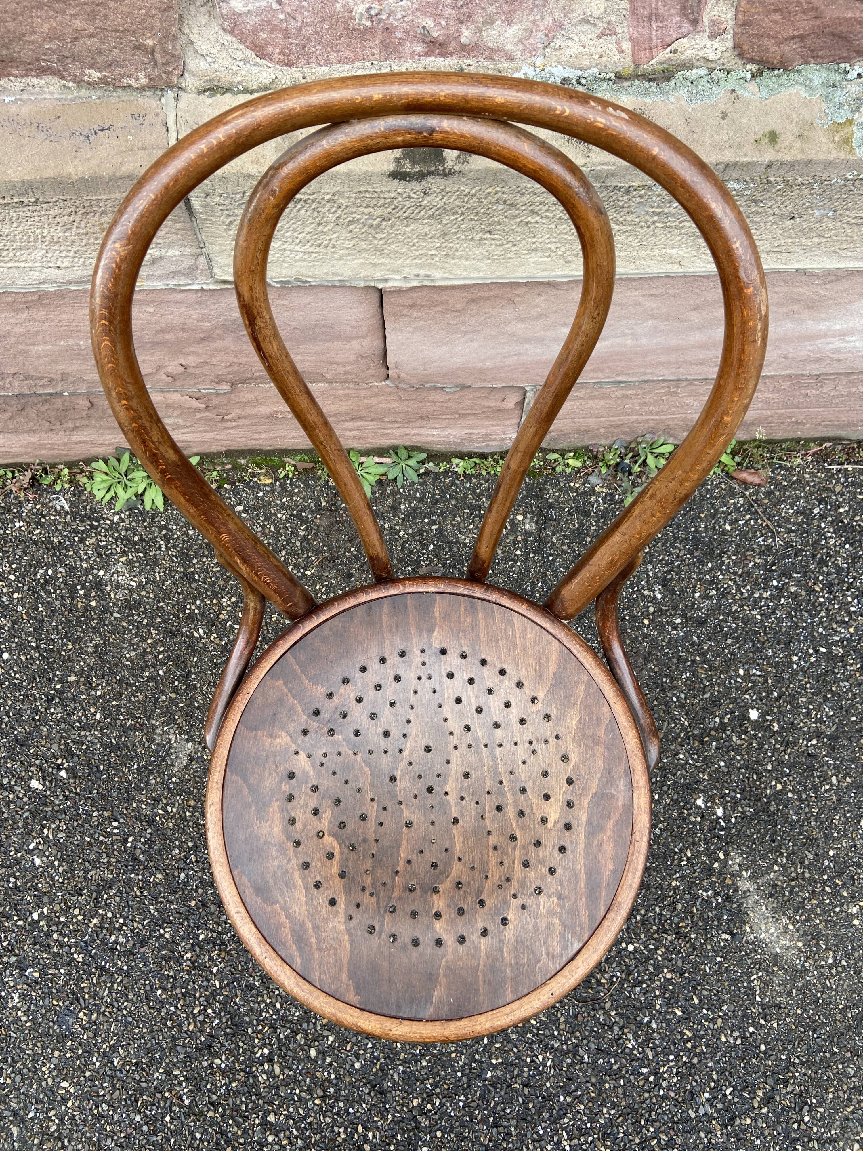 Chaise bistrot café 1920s thonet fischel bois courbé