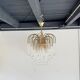 4-layered teardrop chandelier with clear Murano glass