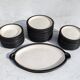 Ceramic plate service by Franco Bucci for Laboratorio Pesaro, 1960s, Set of 37