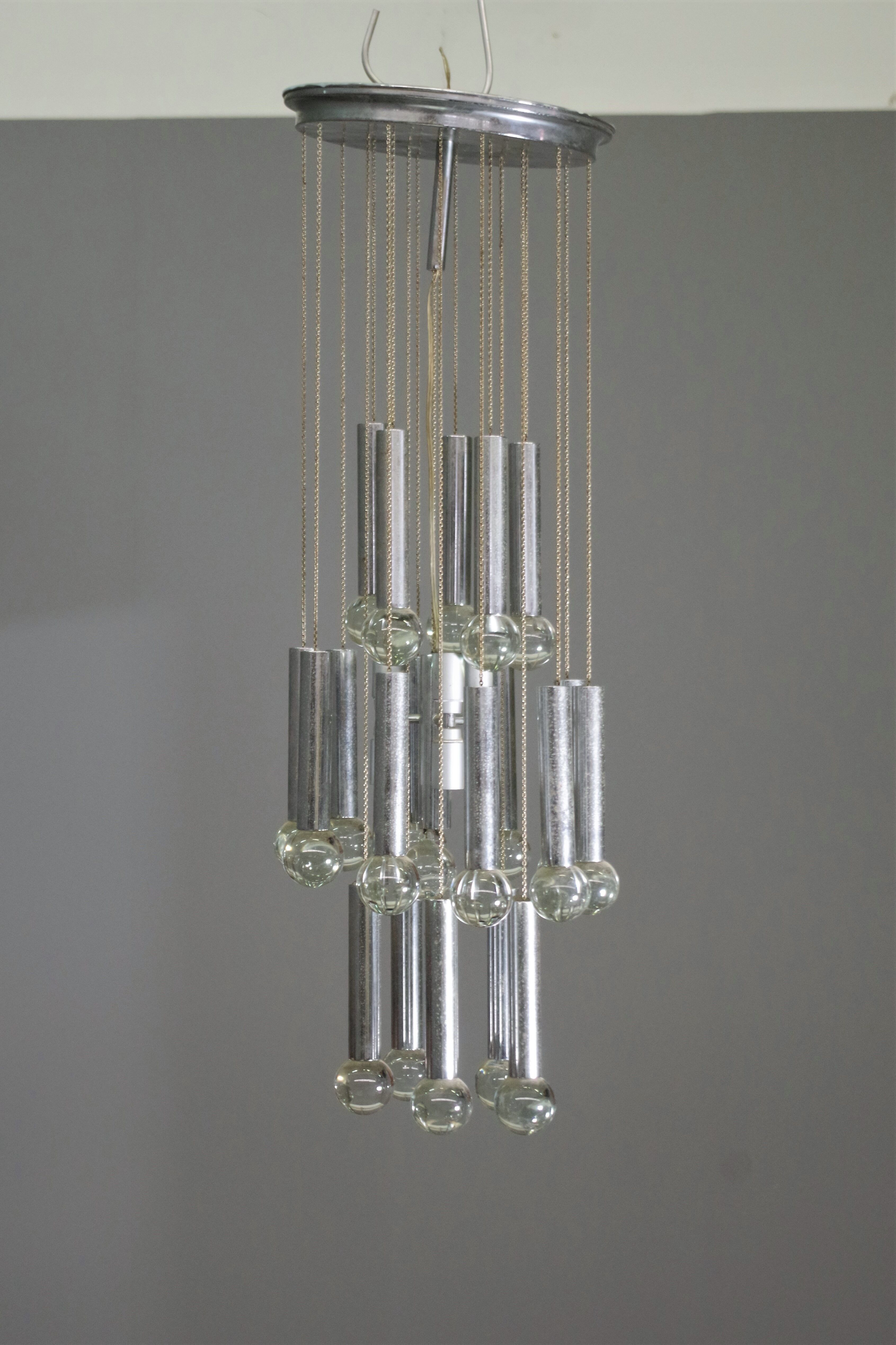 Pendant chandelier by Gaetano Sciolari, 70s