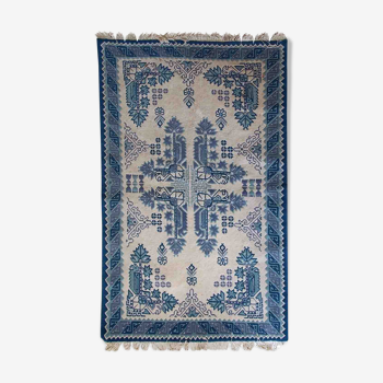 Handmade tunisian vintage carpet 131cm x 208cm 1960s, 1c544