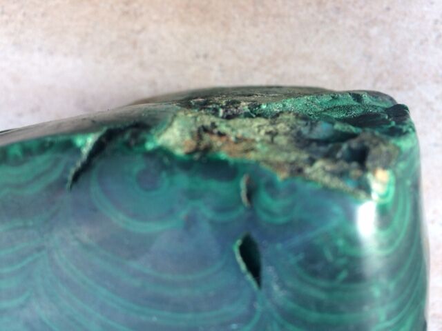 Malachite ashtray 1970s