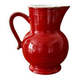 Red faience decanter