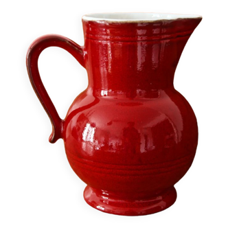 Red faience decanter