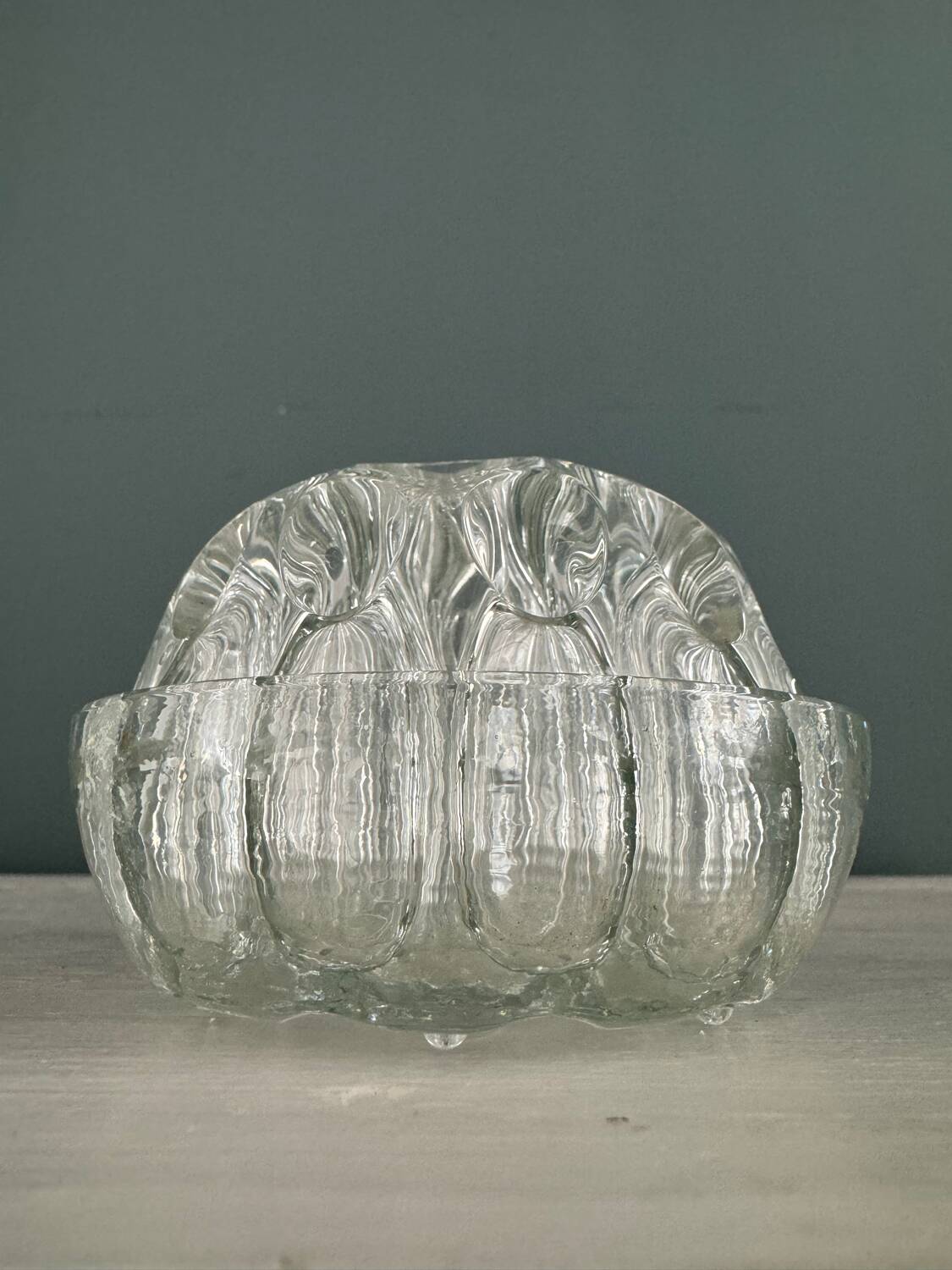 Old molded glass flower picker, 19 holes