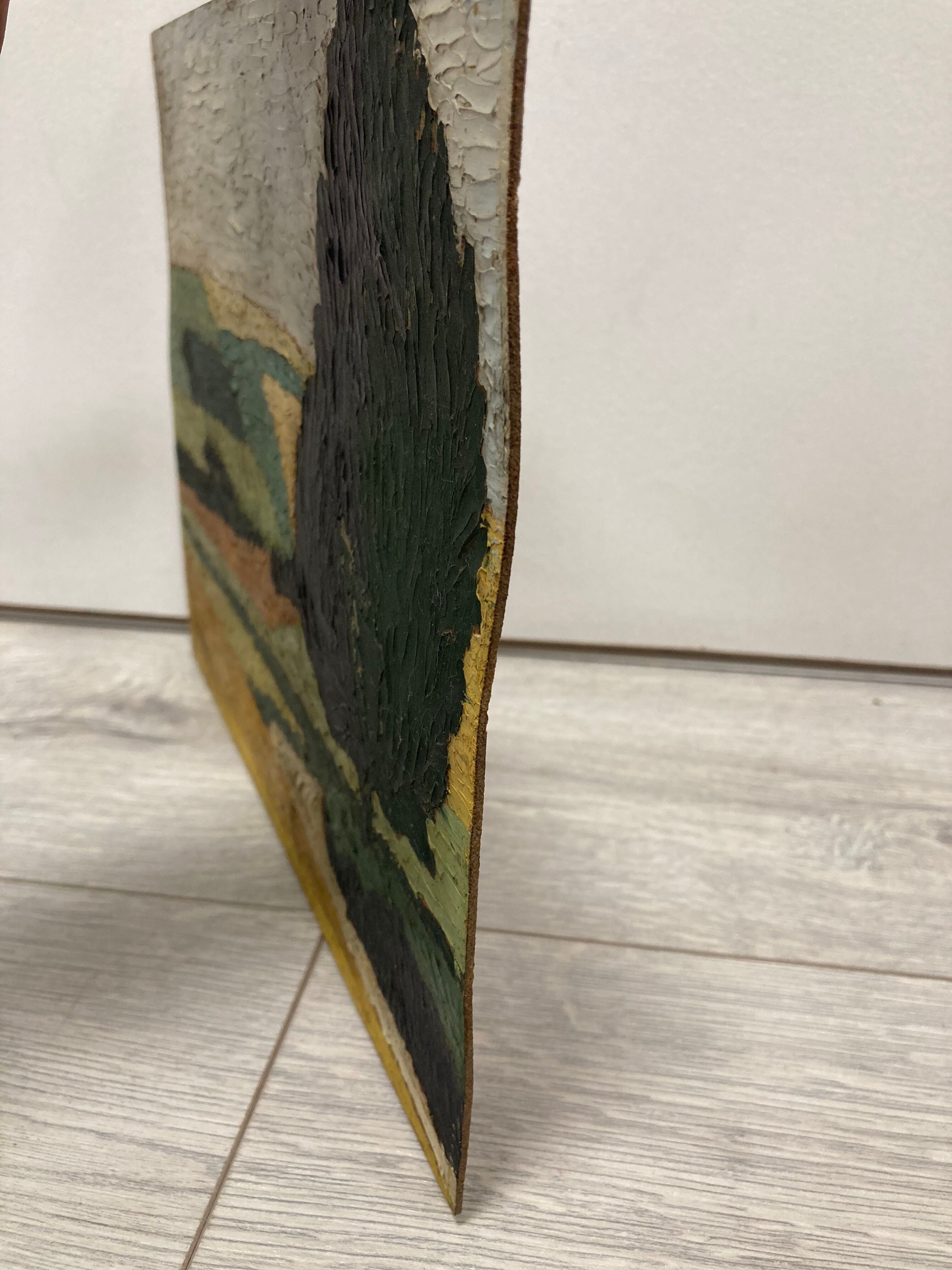 Vintage landscape in oil