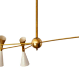 Asymmetrical chandelier butterfly white and gold
