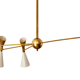 Lustre asymétrique butterfly blanc et doré