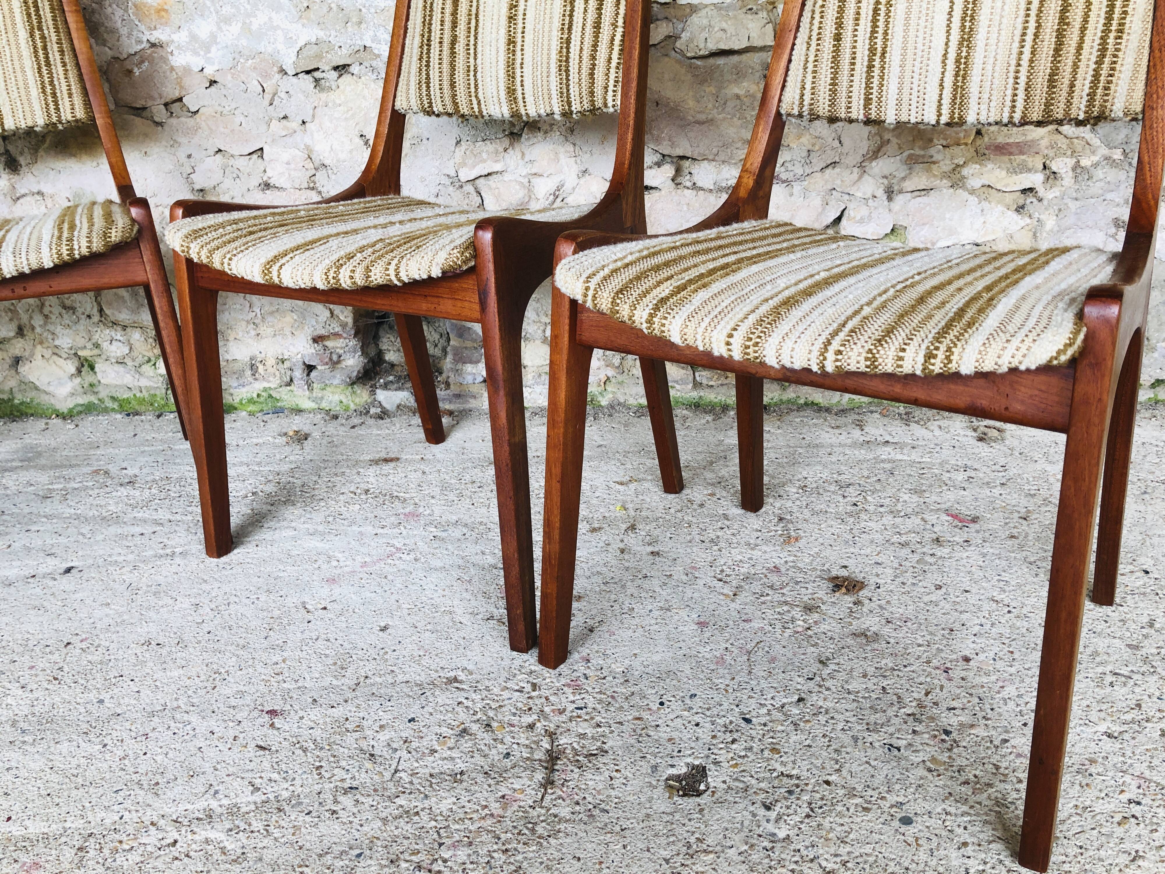 Set of 4 vintage teak chairs by R Huber-Co, circa 60's