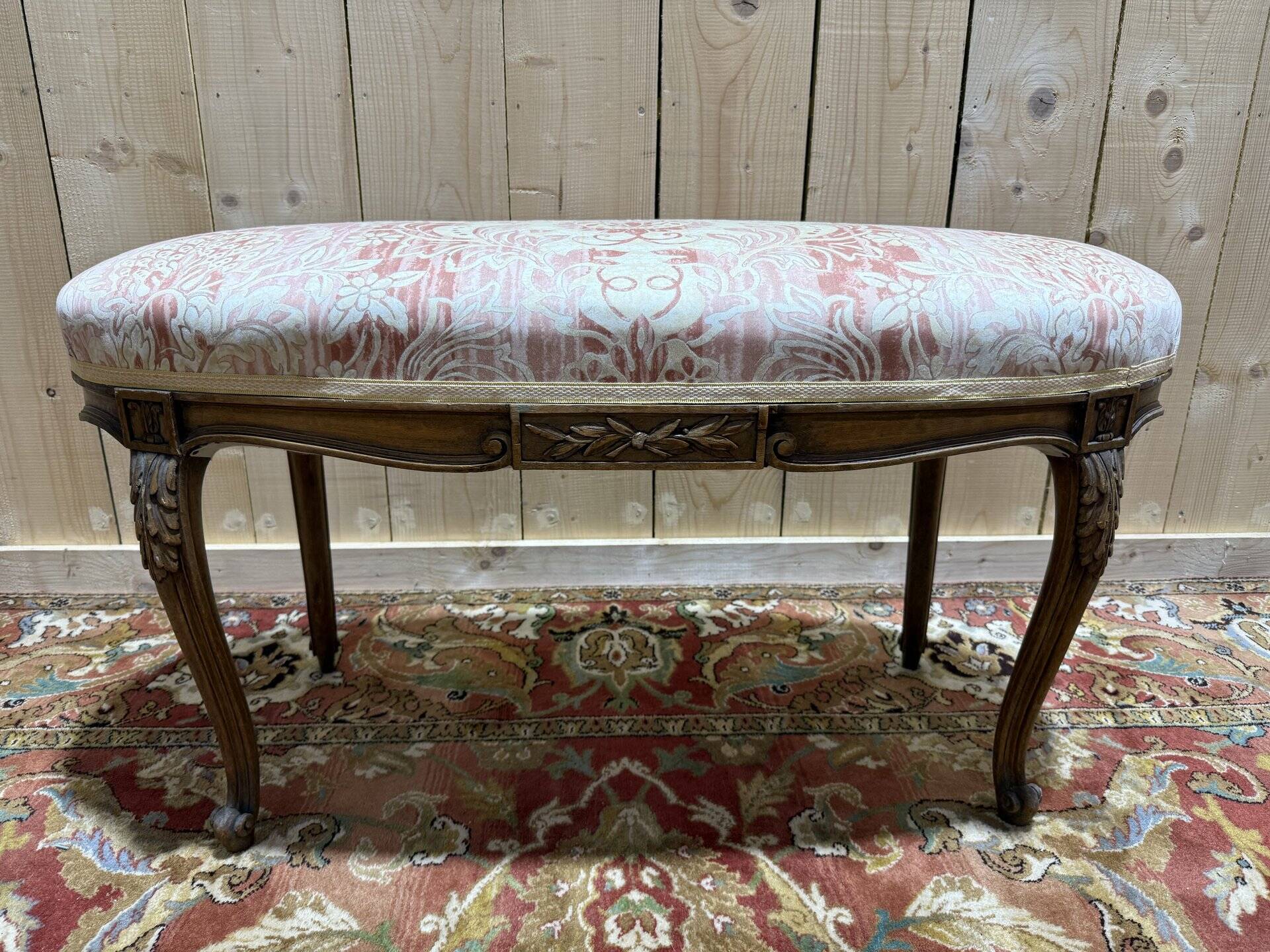 Louis XV style oval piano bench