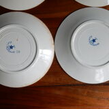 5 assiettes plates 1739 Rouen