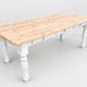 Large Vintage Farmhouse Dining Table with Drawers – Rustic Solid Wood