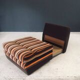 Fold-out extendable lounge chair, 1970s