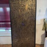 Brutalist Copper and Glass Wall Panel