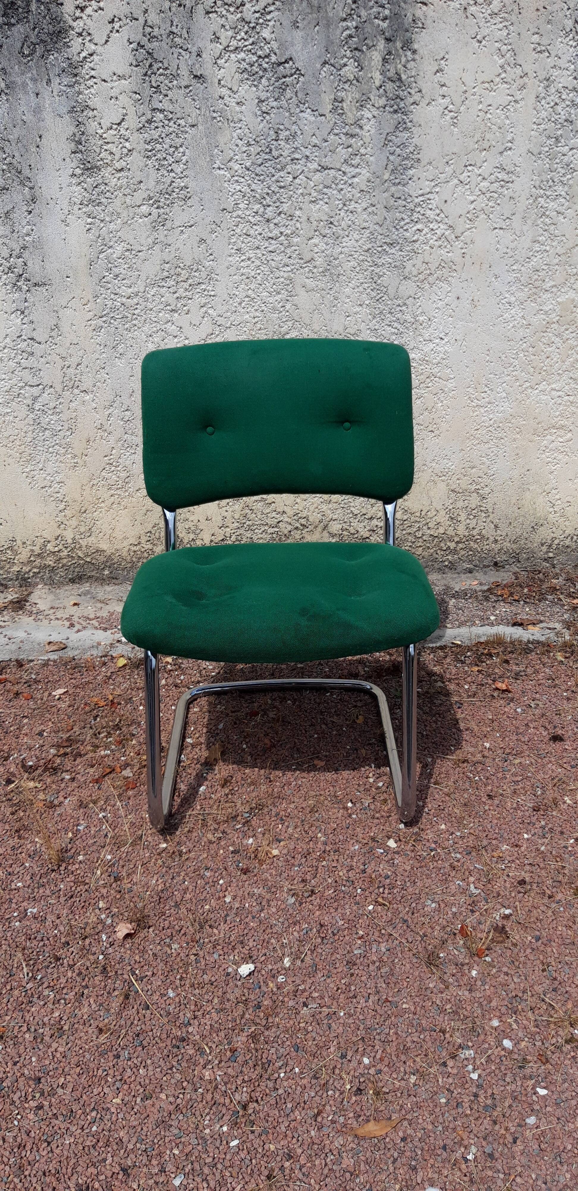 Chaise Stafor Steelcase verte