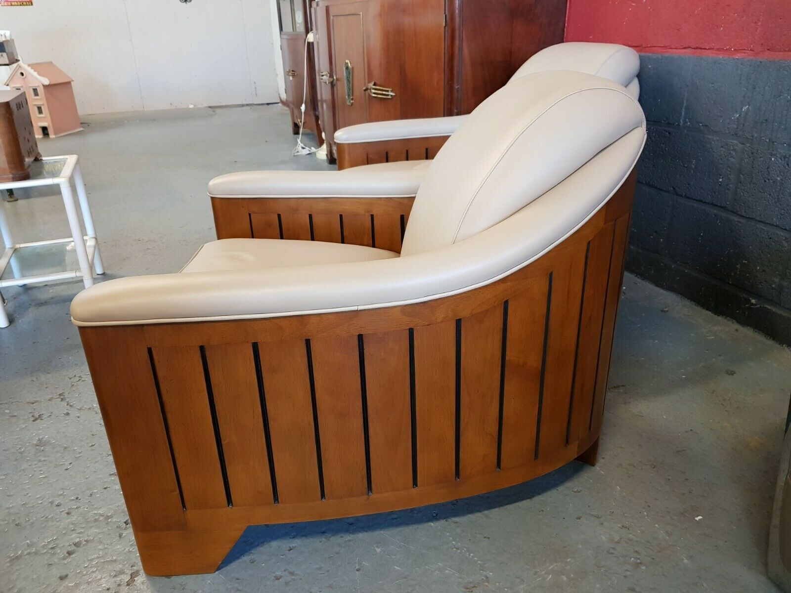 Club armchairs Class-J White Ivory