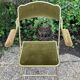 Lot de 4 fauteuils pliants vintage en velours vert