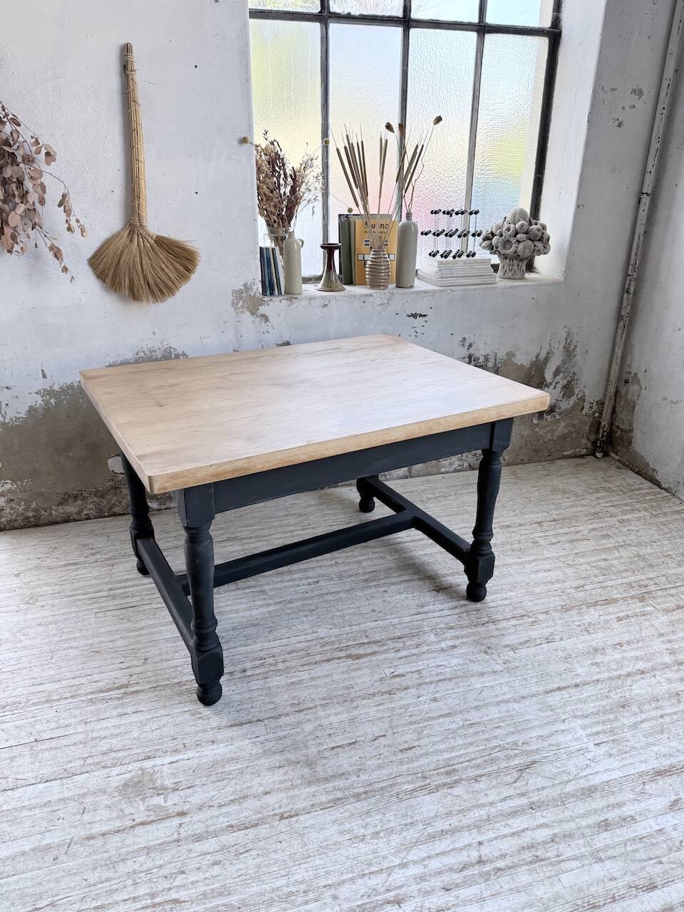 Table de ferme en chêne avec rallonges