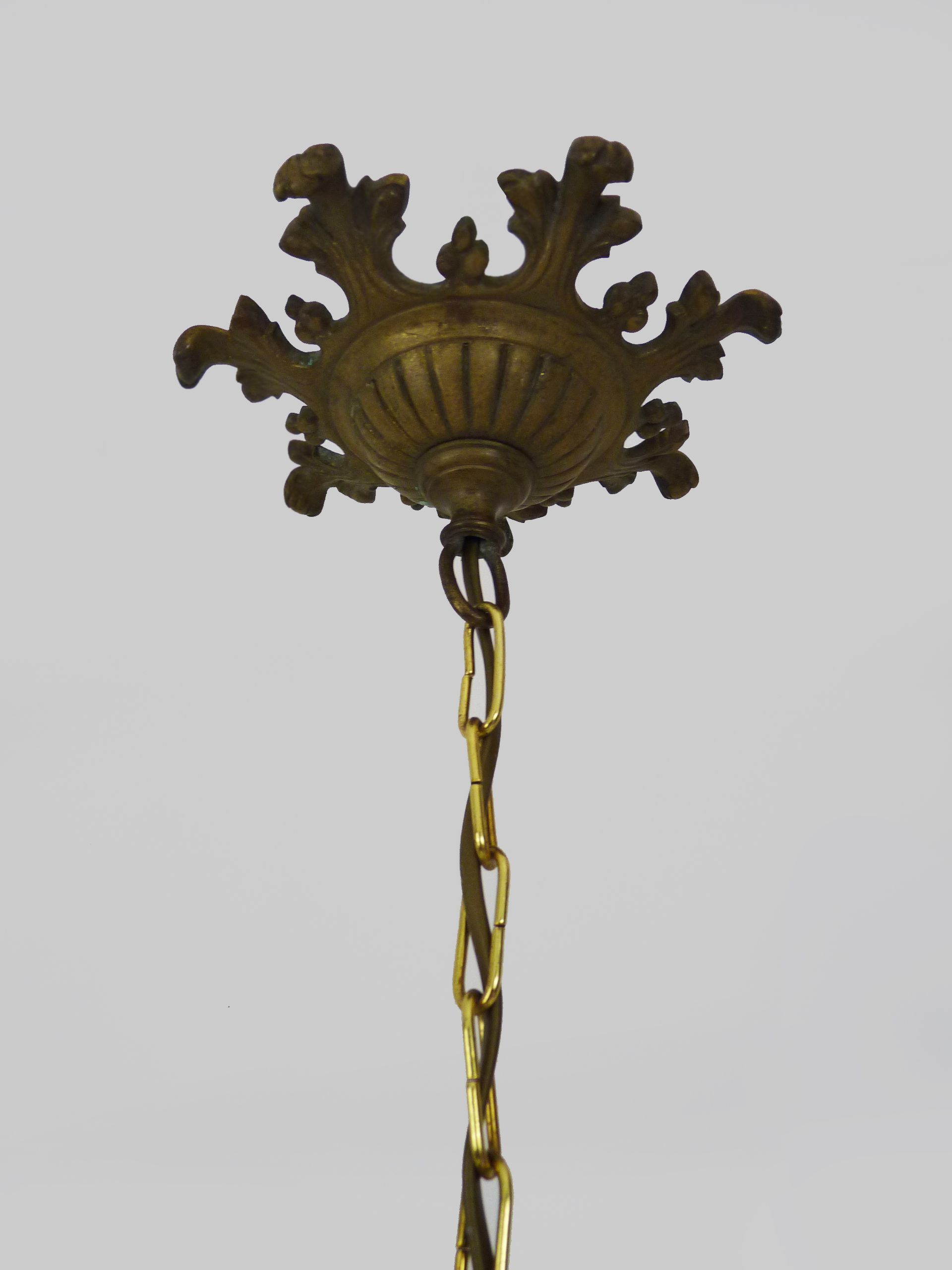 Former Italian hot air balloon chandelier, glass grapevines