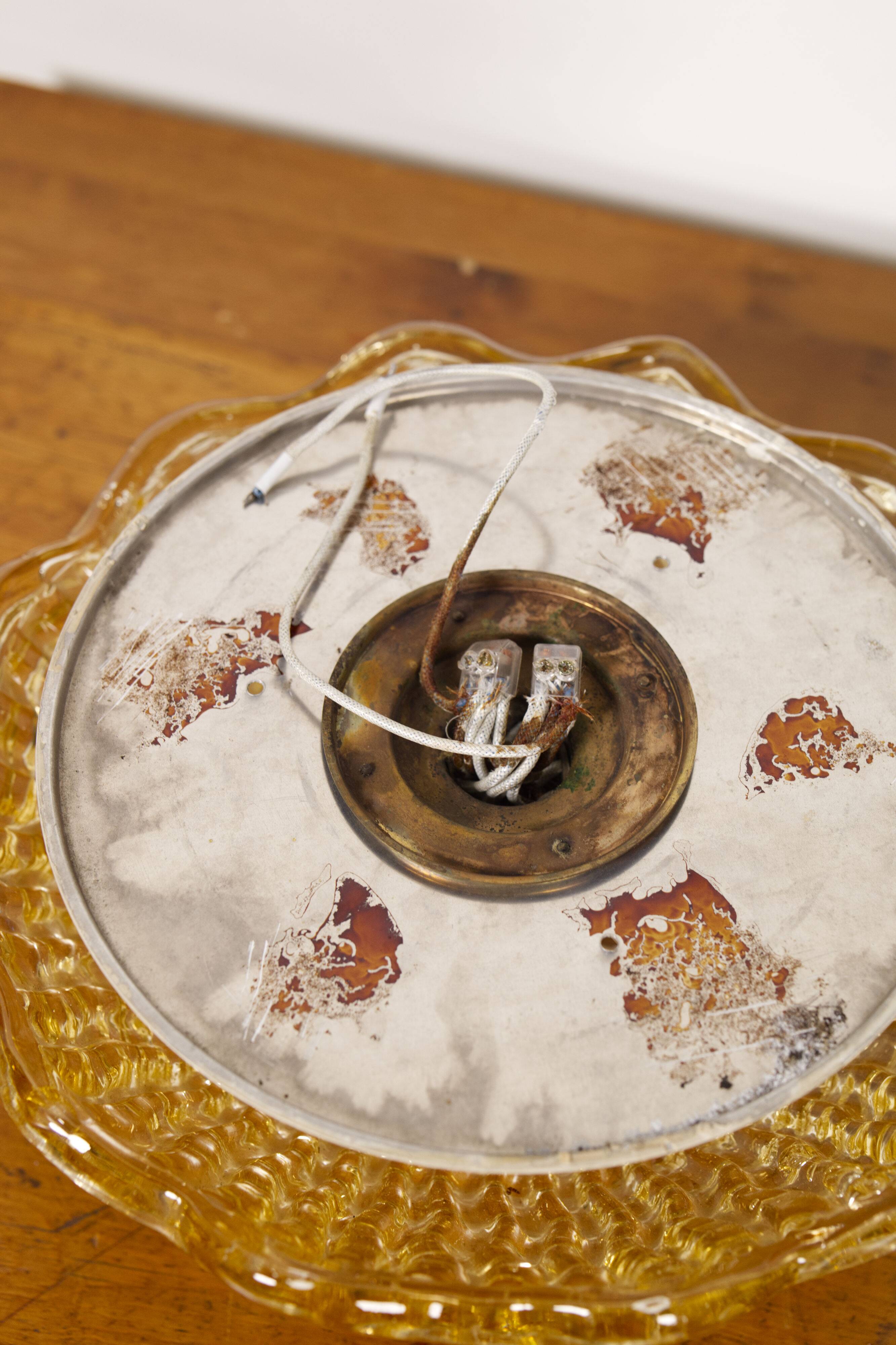 Carl Fagerlund ceiling light for Orrefors, Sweden 1960s